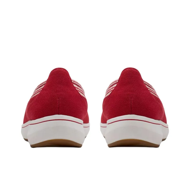 Clarks Breeze Sky Air Casual Single Shoes 4cm Women's Red-4