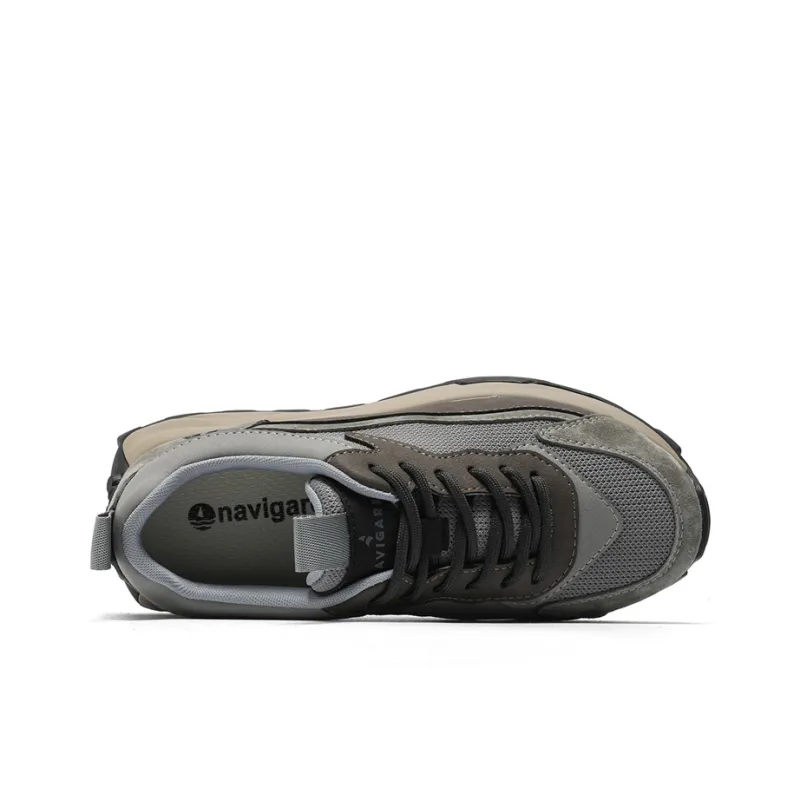 NAVIGARE Small Sailboats Height Increasing Low Top Casual Shoes Women's Gray-2