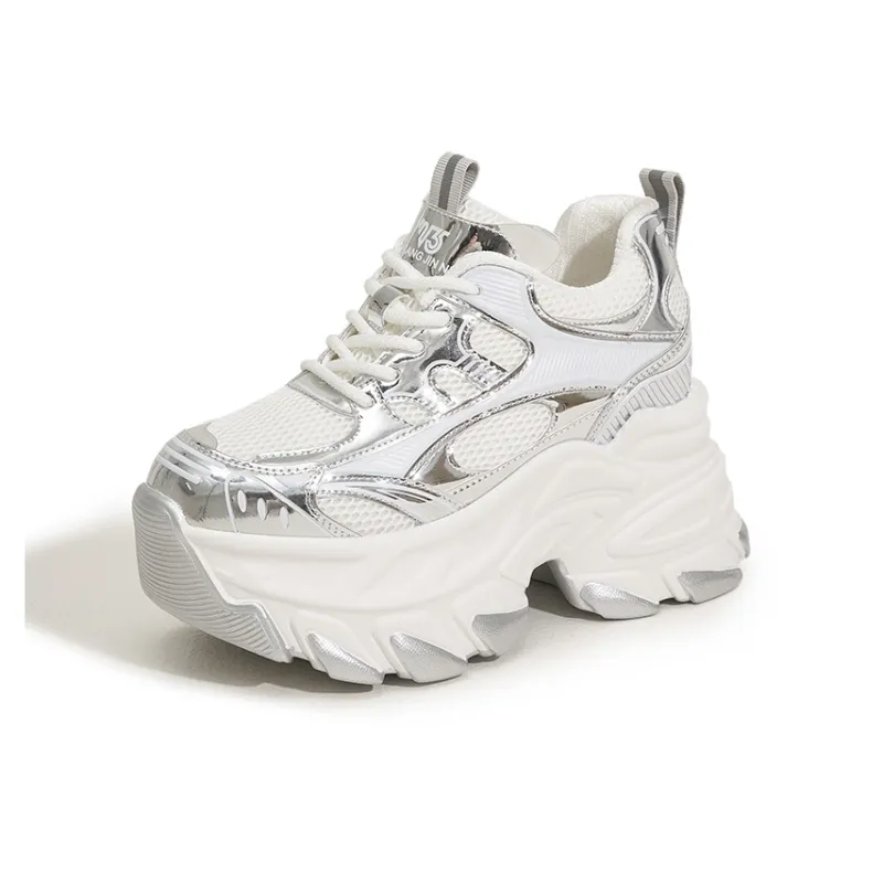 Milan Love Song Wear Resistant Height Increasing Low Top Chunky Sneakers Women's-7