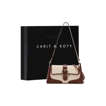 Carit&Koty Polyurethane Shoulder Bag Women's Apricot Brown