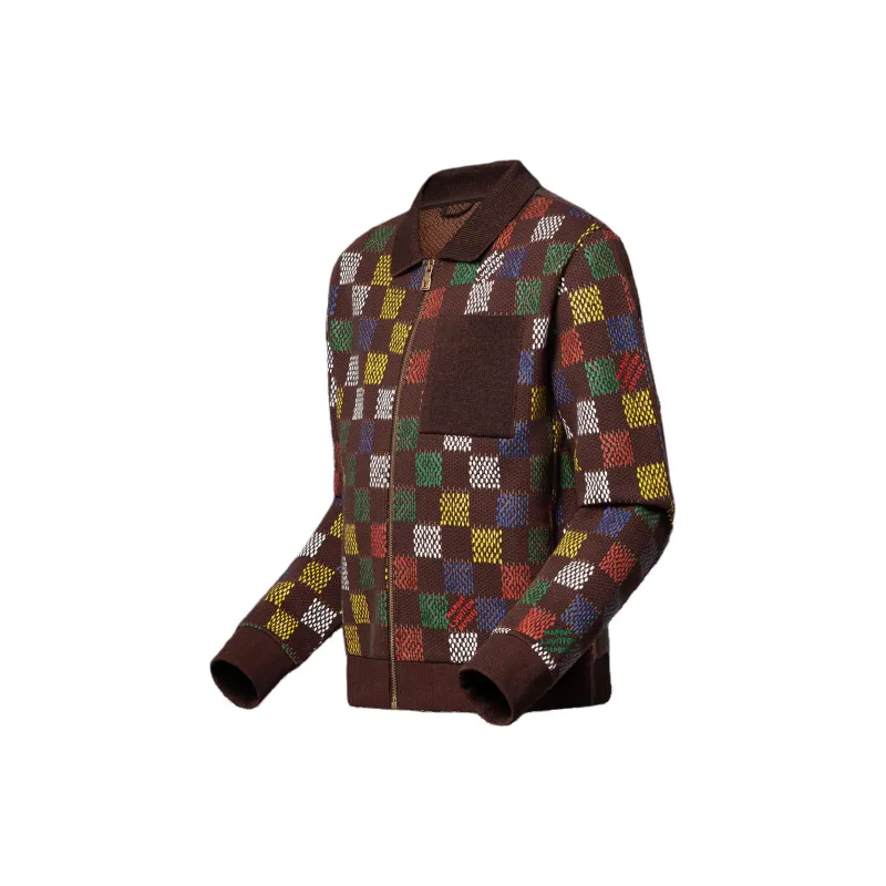 LOUIS VUITTON Jacquard Damier Cotton Jersey Blouson-2