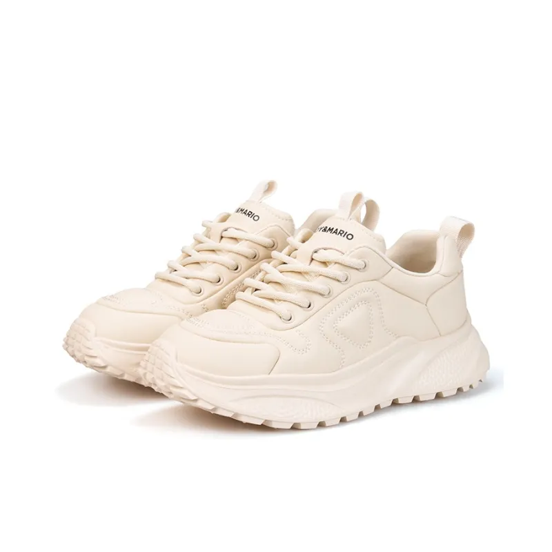 Joy&Mario Slip Resistant Lightweight Height Increasing Low Top Casual Shoes Women's-6