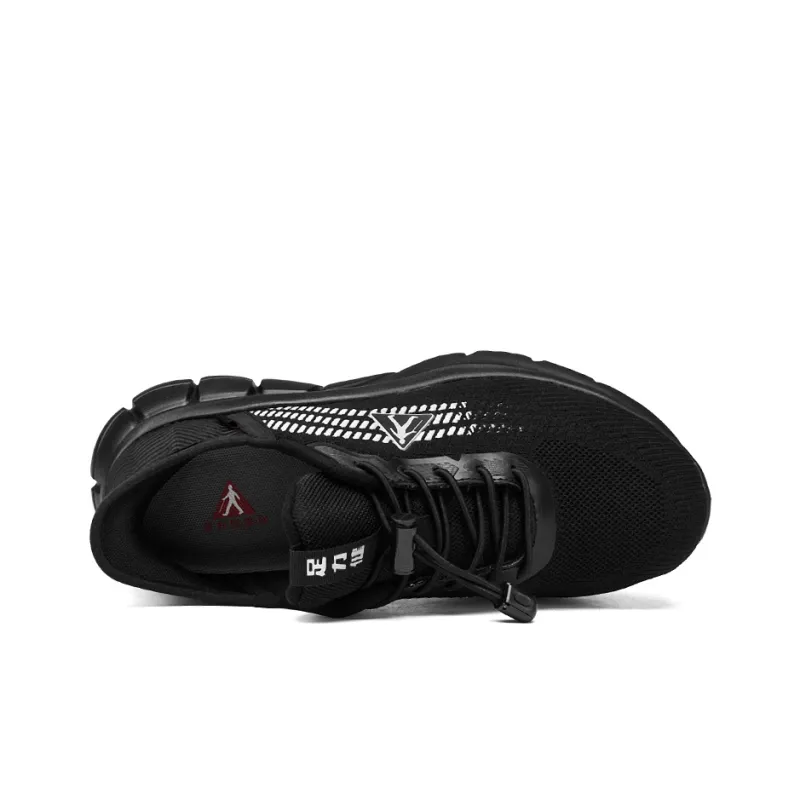 ZULIZ Cushioning Anti Slip Wear Resistant Coverage Support Balance Lightweight Low Top Casual Shoes Men's Black-3