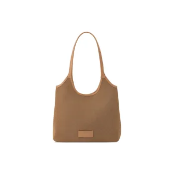 JC DAMO Eco Friendly Yarn Shoulder Bag Women's Camel/Black