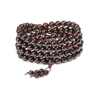 PUTUOSHANWENCHUANG Small Leaf Red Sandalwood Bracelets Unisex