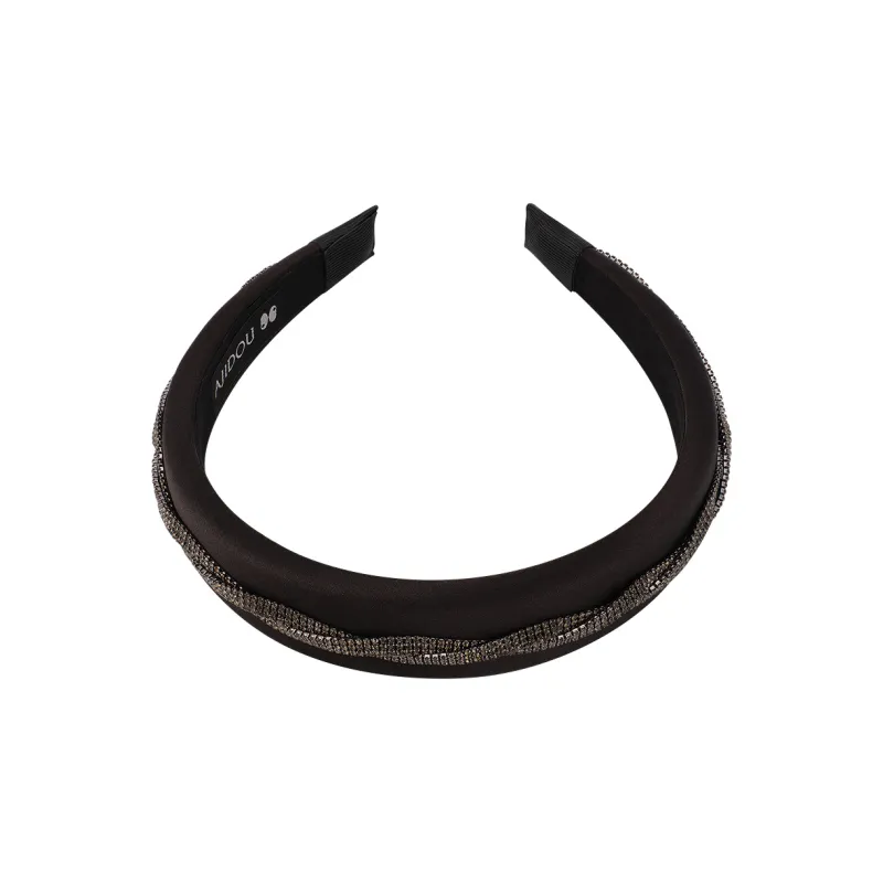 AJIDOU Soft Fabric Elegant Wide Headband Women's-2