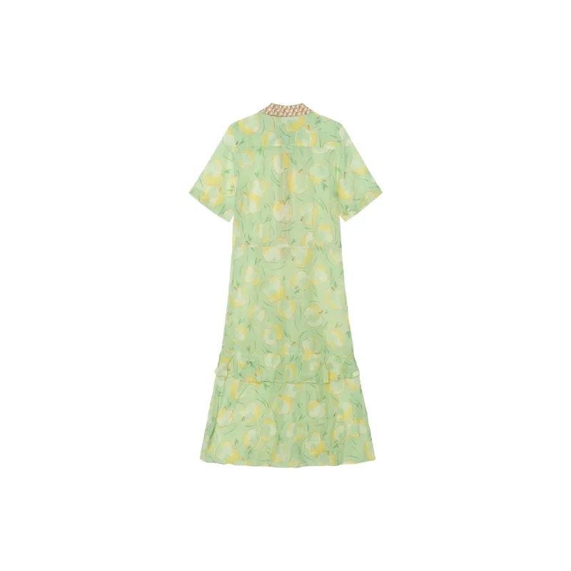 COACH Short Sleeved Dresses Women's Green-1