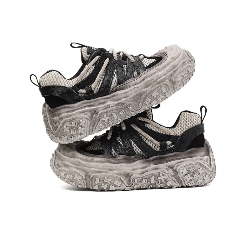 BURGELY Wear-Resistant Low-Top Chunky Sneakers Women's-9