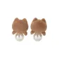 Buster Collection Flock Pearl Stud Earrings, Beige