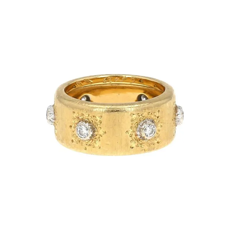 BUCCELLATI Yellow Gold Macri Classica Diamond Ring-0