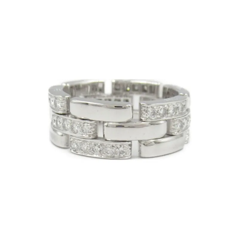 Cartier 2010s Pre-owned 18kt White Gold Maillon Panthère Diamond Ring-0