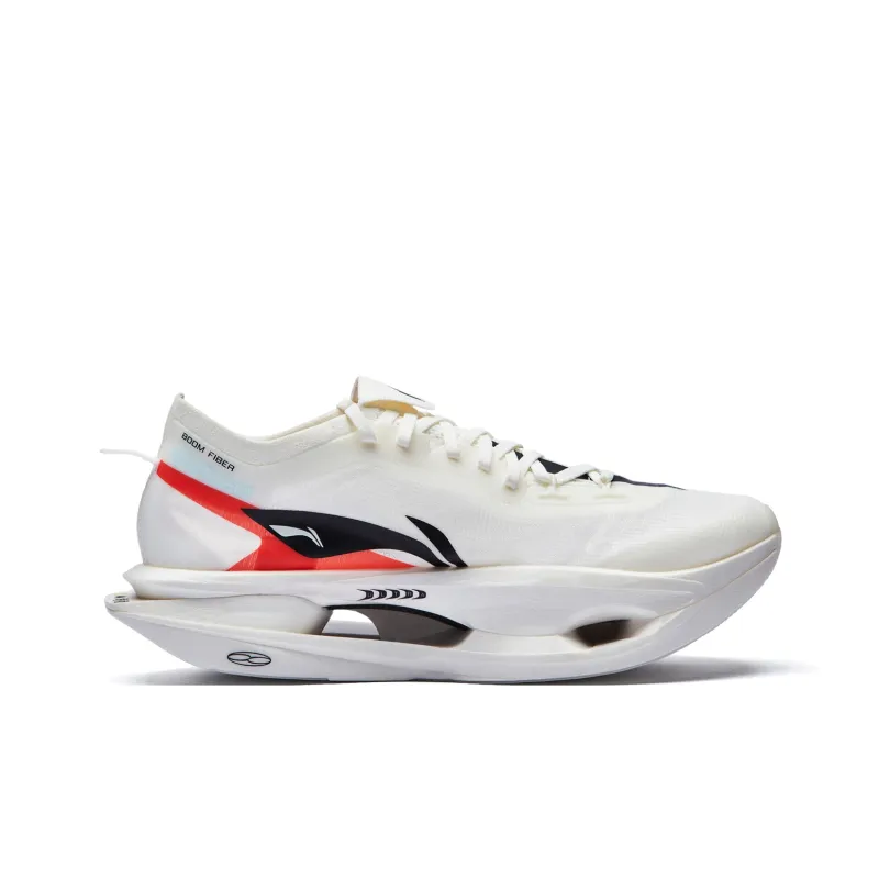 LiNing Feidian 5 ULTRA Cushioning, Slip Resistant, Rebound Low Top Running Shoes Unisex Champagne White-1