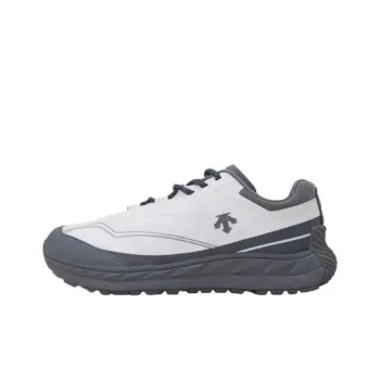DESCENTE Anti Slip Wear Resistant Low Top Casual Shoes Unisex Gray White