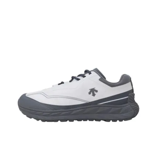 DESCENTE Anti Slip Wear Resistant Low Top Casual Shoes Unisex Gray White