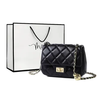 MILLIE'S Synthetic Leather Shoulder Bag Crossbody Bag Small Square Bag Regular Women's Black/Ecru