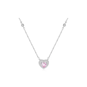 I Do S925 Silver Necklace, Sparkling Sweet Style, Niche, Advanced Instagram Style, Romantic, Commute Versatile Women's