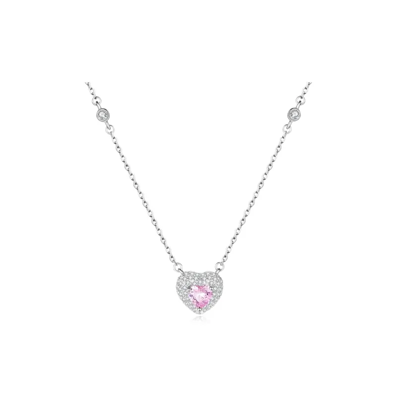 I Do S925 Silver Necklace, Sparkling Sweet Style, Niche, Advanced Instagram Style, Romantic, Commute Versatile Women's-0