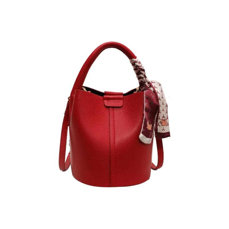 Yalu PU Handbag, Shoulder Bag Women's Black/Red-6