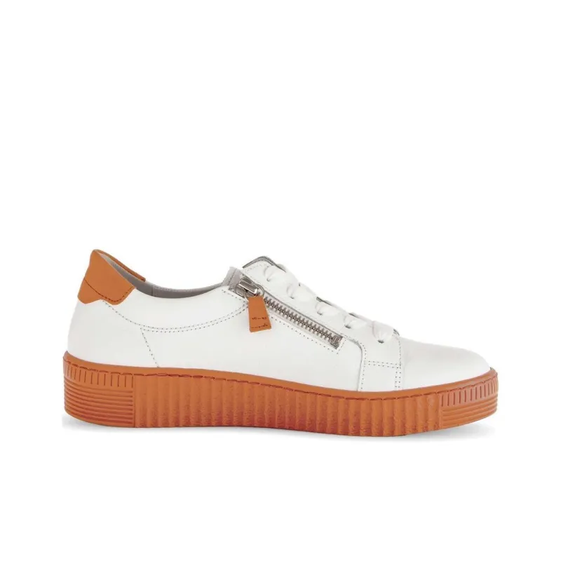 Gabor Fashion Low Top Skateboard Shoes Women's White-1