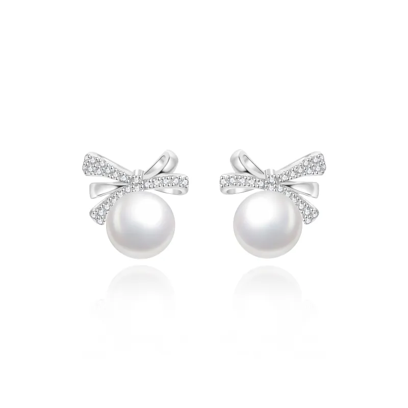 Branded Jewelry Pearl Stud Earrings Women's-0