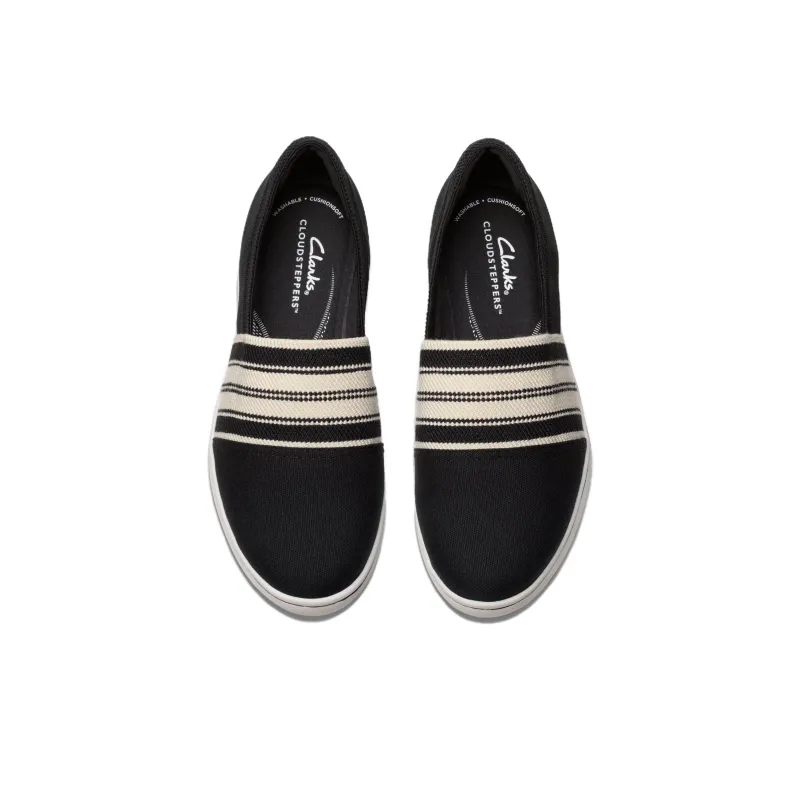 Clarks Breeze Sky Mist Slip-Resistant Low-Top Casual Shoes Women's Black Beige-2