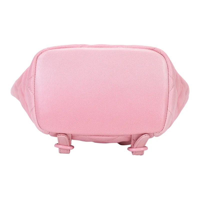 CHANEL Caviar Calfskin Backpack Women's Light Pink-3