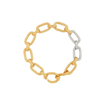 Oscar De La Renta Mosaic O Chain link Necklace