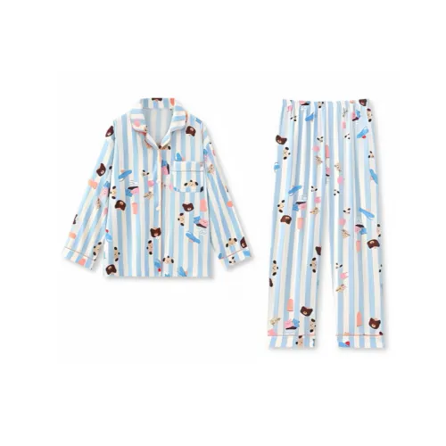 XIAFENYAN Pajama Set Women's Blue