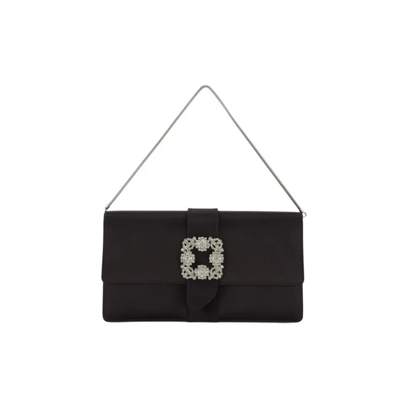 MANOLO BLAHNIK Viscose Clutch Women's Black-0