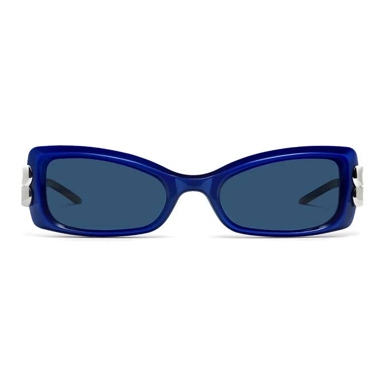 GENTLE MONSTER Metal Irregular Shape Sunglasses Unisex Blue-1