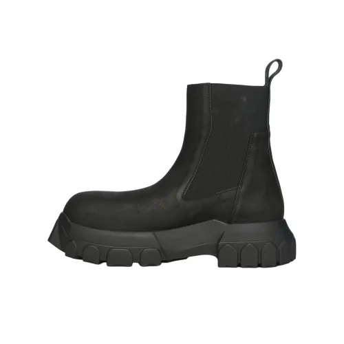 RICK OWENS/RO Short Chelsea Stretch-Knit boots Men's Black