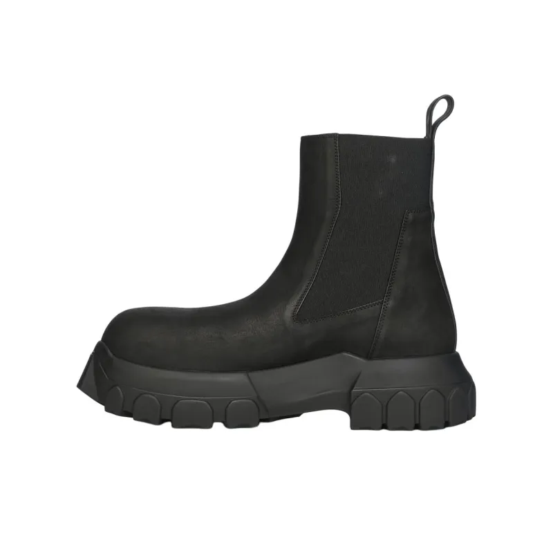 RICK OWENS/RO Short Chelsea Boots Men's Black-0