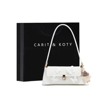 Carit&Koty PU Shoulder Bag Women's White Black Pink
