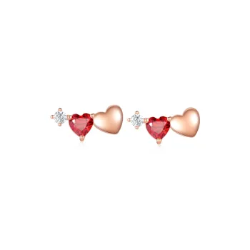 I Do S925 Silver Zircon Stud Earrings Women's
