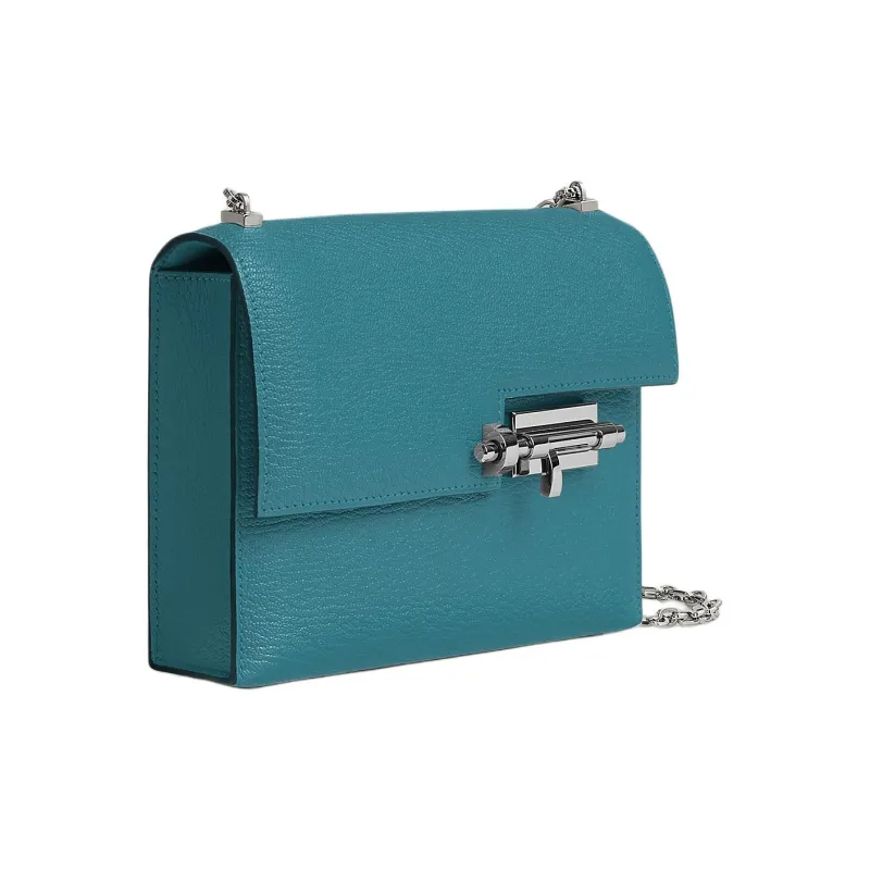 HERMES Verrou Mysore Goat Skin Shoulder Bag Mini Women's D2 NEW BLEU JEAN Denim Blue-1