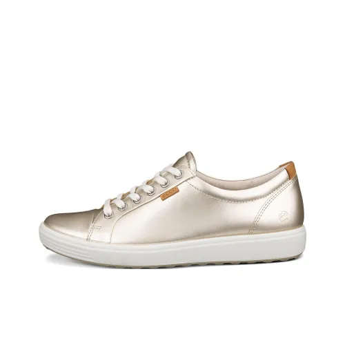 Ecco Soft 7 Anti Slip Wear Resistant Low Top Casual Shoes Women's Gold