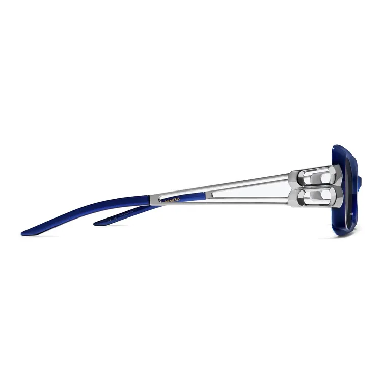 GENTLE MONSTER Metal Irregular Shape Sunglasses Unisex Blue-2