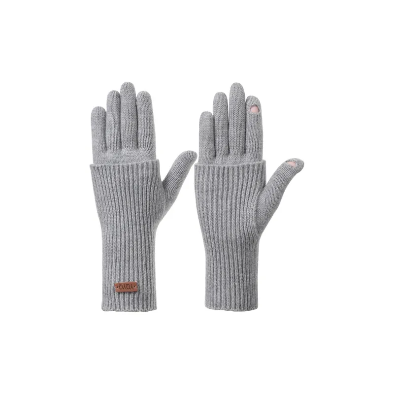 NANJIREN Double Layer Knit Gloves Women's-5