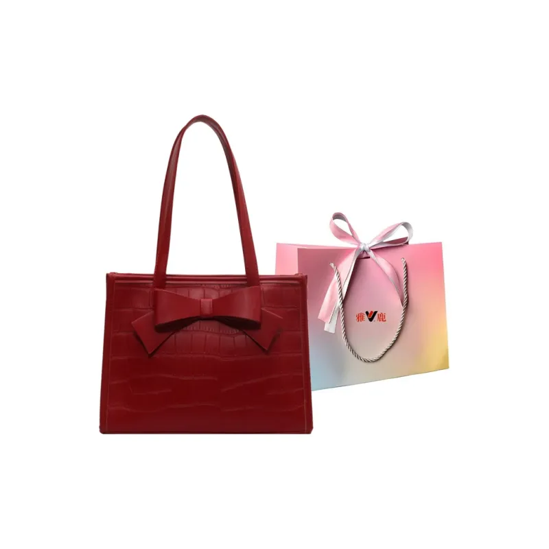 Yalu PU Shoulder Bag Regular Women's Red-12