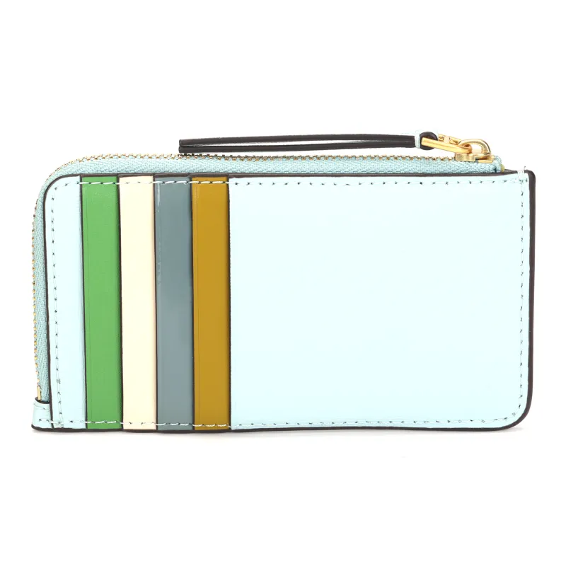 TORY BURCH Cow Leather Card Holder Women's Light Blue-2