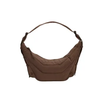 Lemaire Nylon Shoulder Bag Small Size Women's Shiitake Mushroom