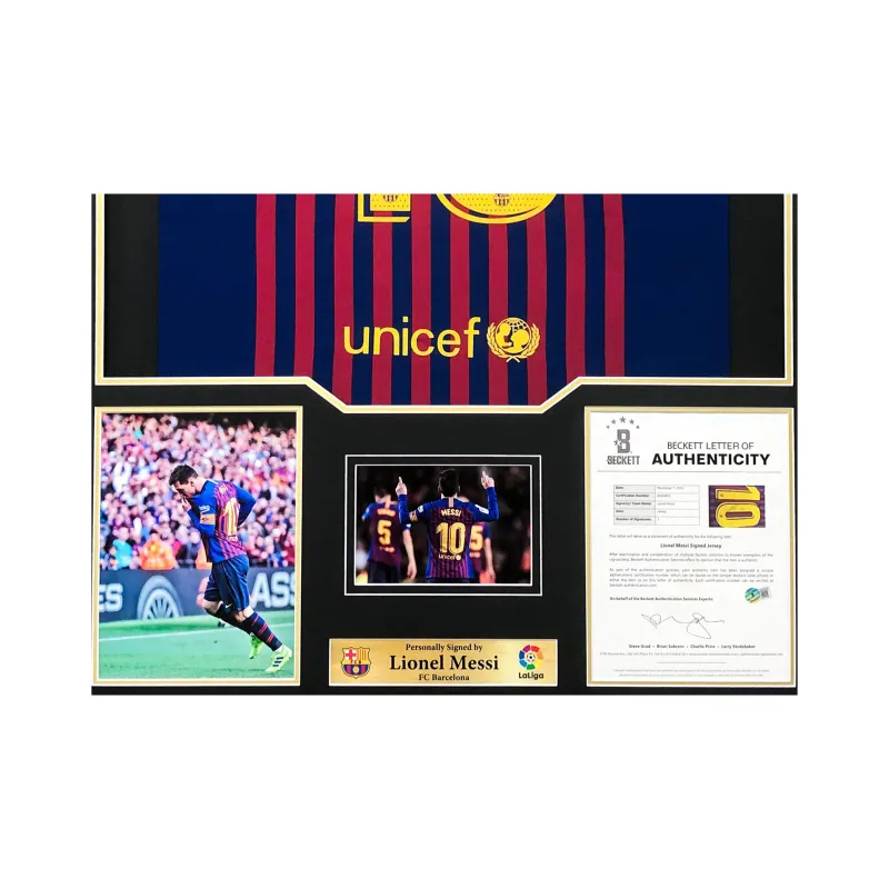 Huayitaojin Jersey Comes With Beckett BAS Certificate Of Authenticity Framed And Matted 115x83cm-3