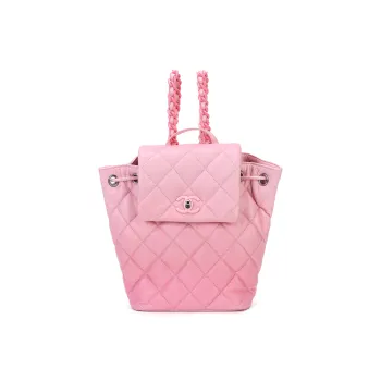 CHANEL Caviar Calfskin Backpack Women's Light Pink