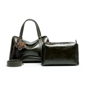 Mulinsen Polyurethane PU Leather Crossbody Bag One Shoulder Handbag Women's Dark Green