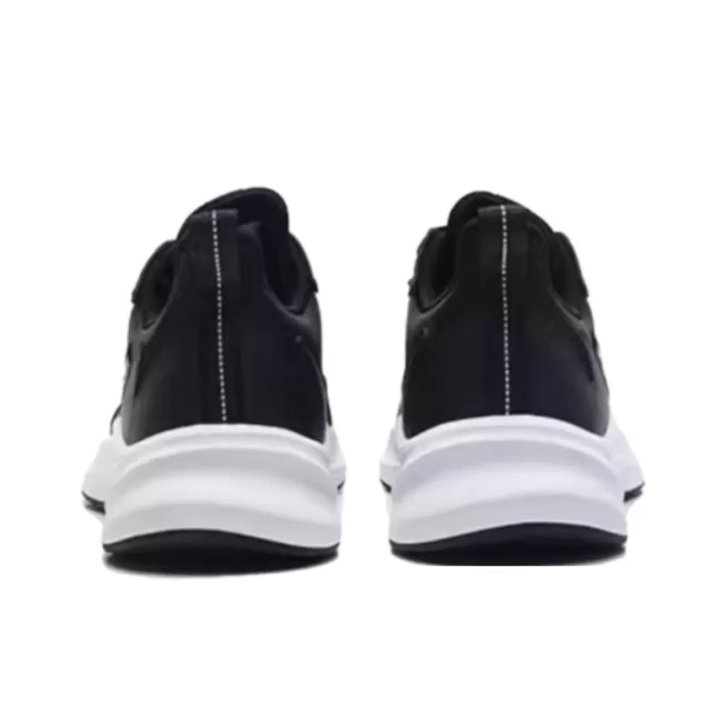 QIAODAN Slip-Resistant Water-Resistant Low-Top Running Shoes Men's Black White-1