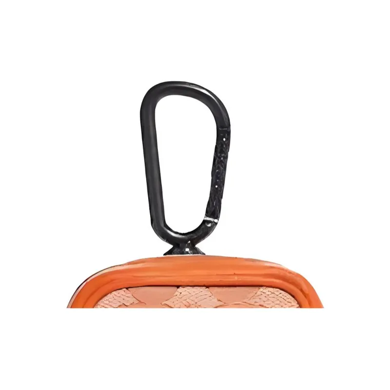 COACH Canvas With Leather Keychain Coin Purse Bag Accessory Women's Orange-2