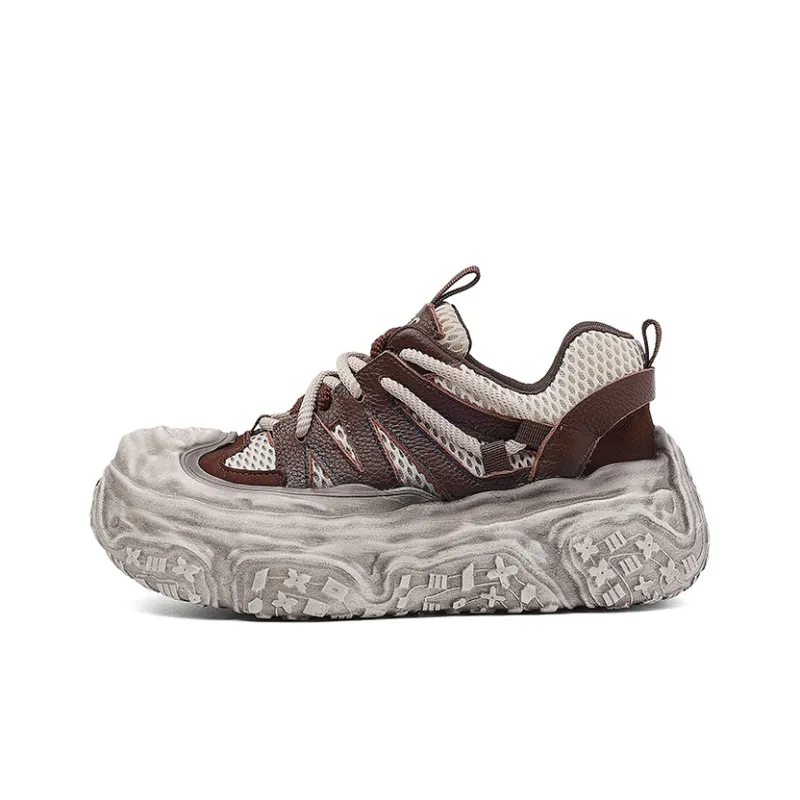 BURGELY Wear-Resistant Low-Top Chunky Sneakers Women's-12