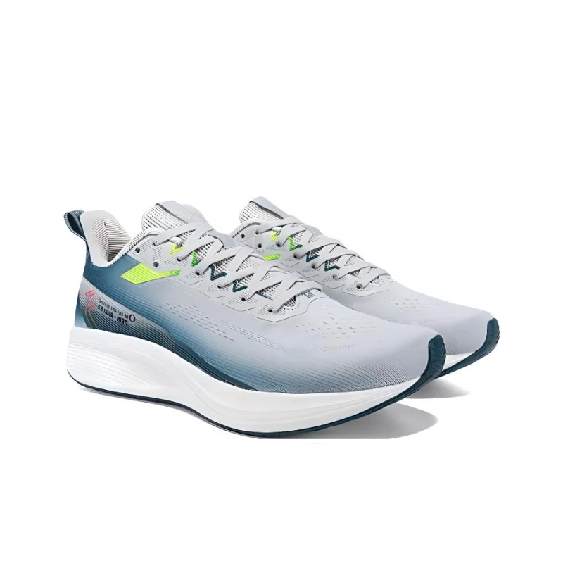 361° Cushioning, Wear Resistant Low Top Running Shoes Men's Gray Blue-3