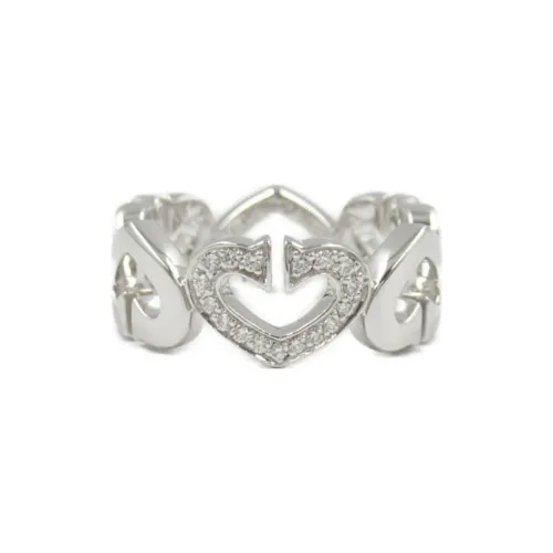CARTIER 18K White Gold Rings Women's Silver