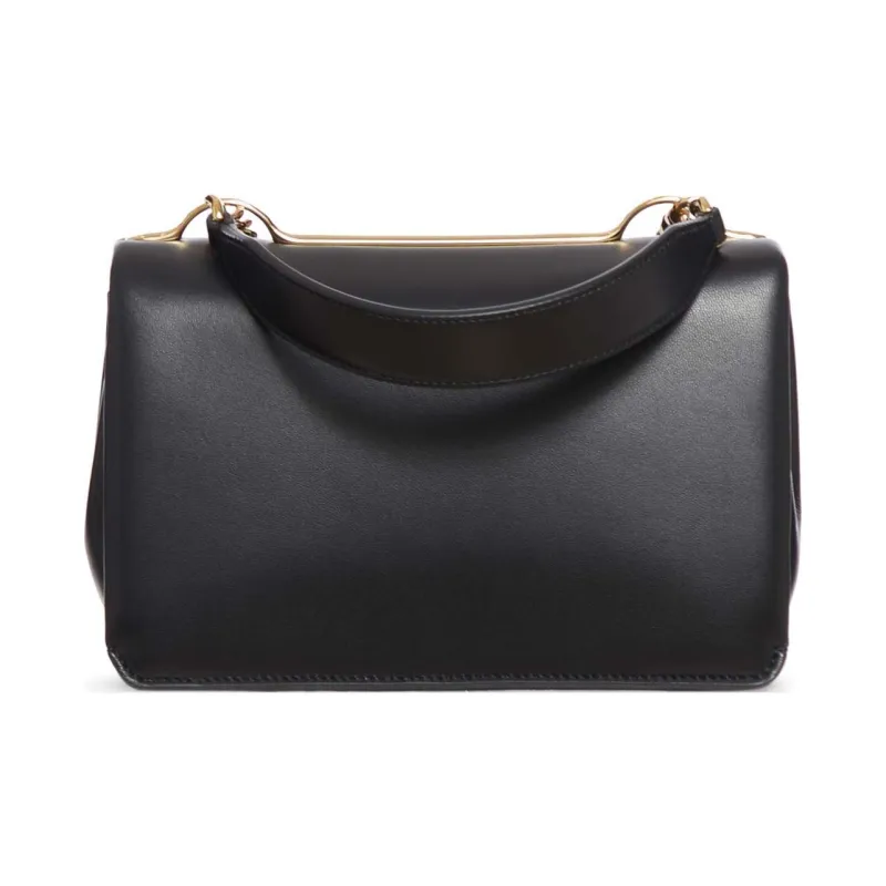 Valentino VLogo Plaque Foldover Top Shoulder Bag-4